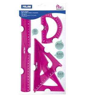 EQUIPO DIBUJO MILAN 30 CM ROSA