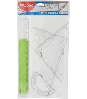 KIT DE REGLAS MAPED  (4 PIEZAS+1 REGALO)