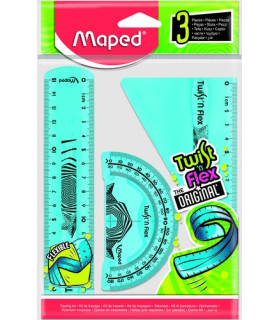 KIT 3 REGLAS TWIST & FLEX IRROMPIBLE MAP
