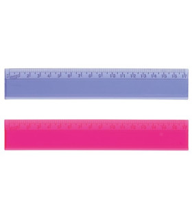 REGLA CRISTAL SAFTA 17 CENTIMETROS SURTI