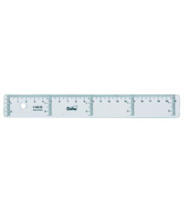 REGLA CRISTAL SAFTA 20 CENTIMETROS