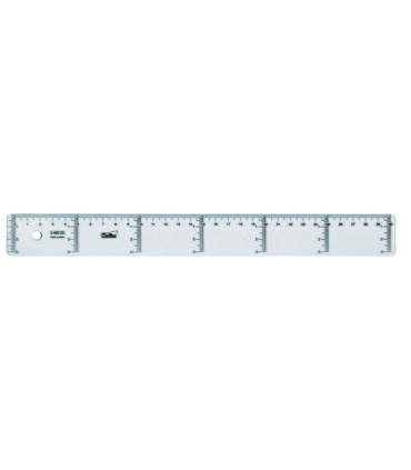 REGLA CRISTAL SAFTA 30 CENTIMETROS