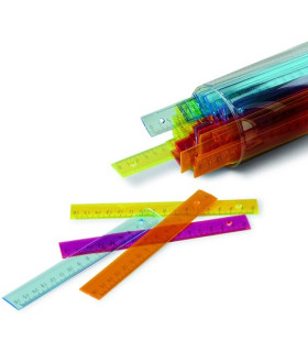REGLAS FAIBO PLASTICO FLUOR 16cm B/100