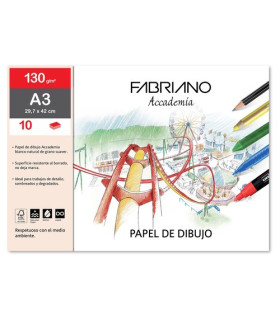 LAMINAS DIBUJO FABRIANO A3 LISA B/10