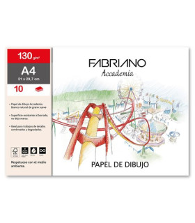 LAMINAS DIBUJO FABRIANO A4 LISA B/10