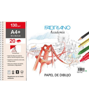 BLOC DIBUJO FABRIANO C/ESP. A4+ 130g