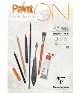 BLOC DIBUJO CLAIR.PAINT ON MULTIT.A5 250