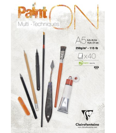BLOC DIBUJO CLAIR.PAINT ON MULTIT.A5 250