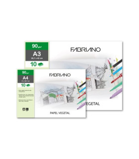 LAMINA PAPEL VEGETAL FABRIANO A4 B/12
