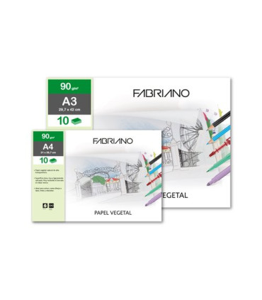 LAMINA PAPEL VEGETAL FABRIANO A4 B/12