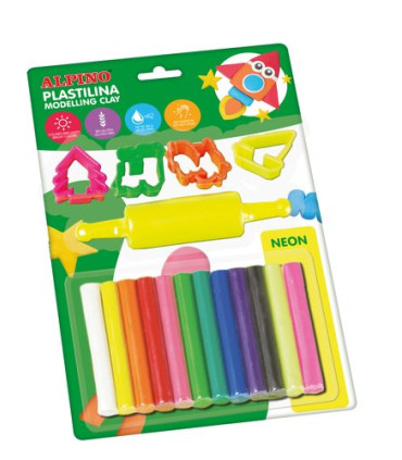 PLASTILINA ALPINO BLISTER 10+2 17GR HERR