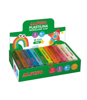 PLASTILINA ALPINO STANDARD 150.GR CAJ 12