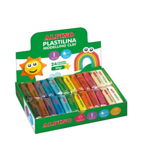 PLASTILINA ALPINO STANDARD 50.GR CAJA 24