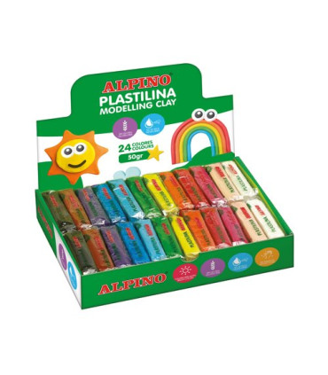 PLASTILINA ALPINO STANDARD 50.GR CAJA 24