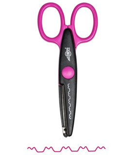 TIJERAS FAIBO DENTADA ROSA