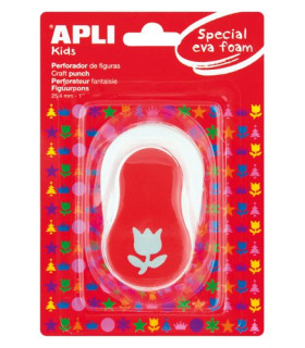 TALADRO GOMA EVA APLI TULIPAN ROJO