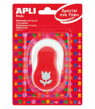 TALADRO GOMA EVA APLI TULIPAN ROJO
