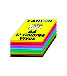 CARTULINA A4 IRIS 185g COL. VIVOS P/120