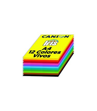 CARTULINA A4 IRIS 185g COL. VIVOS P/120