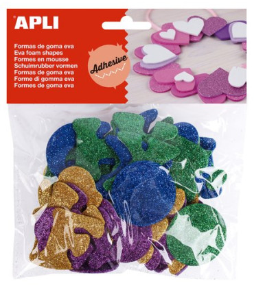 GOMA EVA APLI F.ADH.PURP.ALFABETO B/52