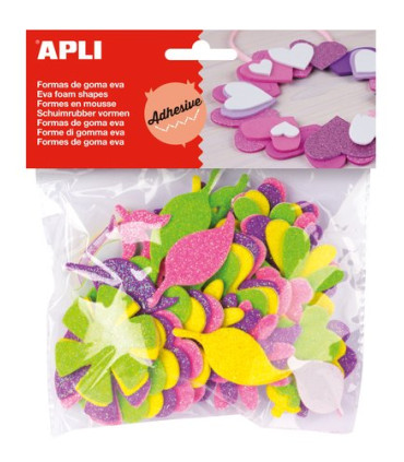 GOMA EVA APLI F.ADH.PURP.FLORES B/48