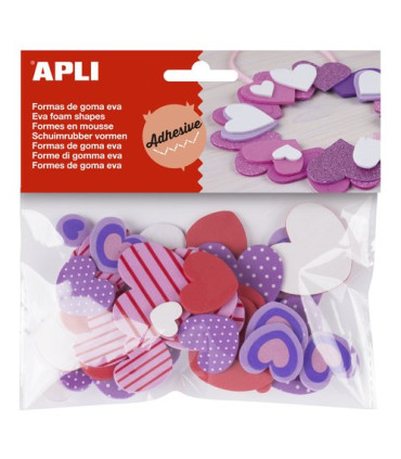 GOMA EVA APLI F.ADH.CORAZONES B/40