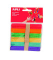 PALILLOS PLANOS MADERA COLOR 11,4cm B/50