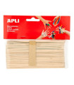 PALILLOS PLANOS MADERA 15cm. B/40