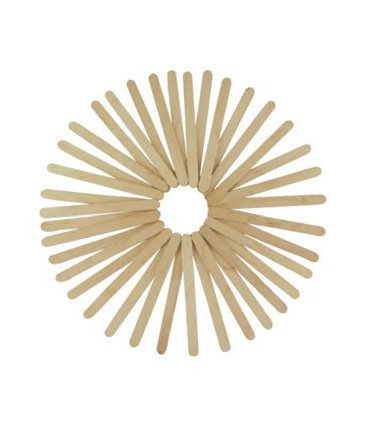 PALILLOS PLANOS NATURAL 11,4cm. PACK 50