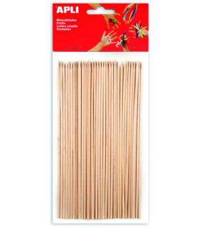 PALILLOS REDON. MADERA 20cm. B/50