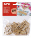 PINZAS APLI MADERA NATURAL B/45