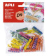 PINZAS APLI MADERA COLORES B/20