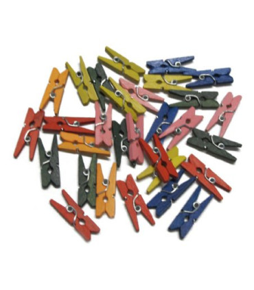 PINZAS SMART MADERA COLORES PACK 30