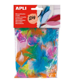 PLUMAS APLI PEQUEÑAS SURTIDO 14 gr.