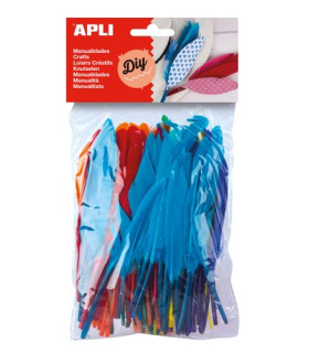PLUMAS APLI 7-16 cm. SURTIDO B/100