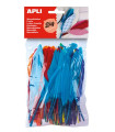 PLUMAS APLI 7-16 cm. SURTIDO B/100