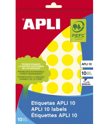 ETIQ.MAN.BOLSA APLI 02742 CL.AMAR.RD.Ø19