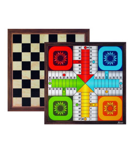 TABLERO PARCHIS 4 AJEDREZ DE 40 Cmts