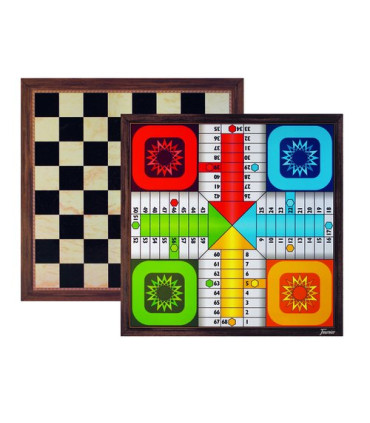 TABLERO PARCHIS 4 AJEDREZ DE 40 Cmts