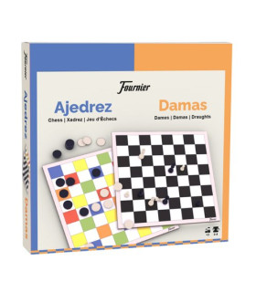 JUEGO AJEDREZ DAMAS 40 Cmt CON ACCESORIO