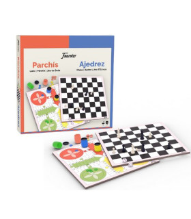 JUEGO PARCHIS AJEDREZ 40 Cmt + ACCESORIO