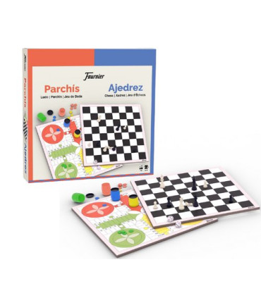 JUEGO PARCHIS AJEDREZ 40 Cmt + ACCESORIO