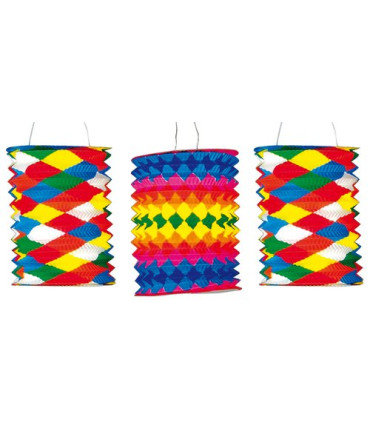 FAROLES CILINDRICO DECOR. DIAM.15CM 12UD