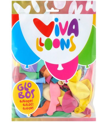 GLOBO VIVALLOONS COLORES B/100