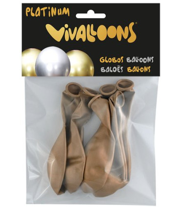 GLOBO PLATINUM ORO ROSA BOLSA DE 6