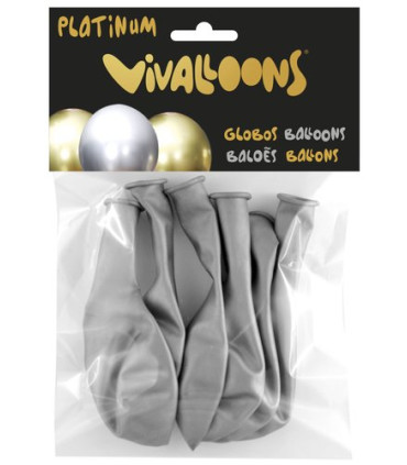GLOBO PLATINUM PLATA BOLSA DE 6