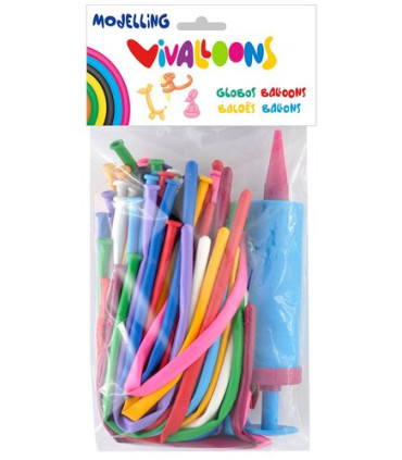 GLOBOS MOLDEABLES + INFLADOR B.50