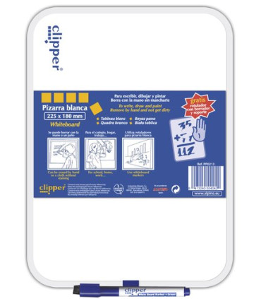 PIZARRA BLANCA CLIPPER 18x25,5 cm (PEQ.)