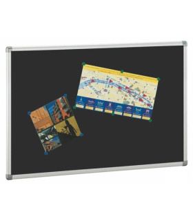 TABLERO CORCHO TAP M.ALUMINIO 90X120 NEG