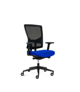 SILLA ROCADA OFICINA TAPIZADO AZUL